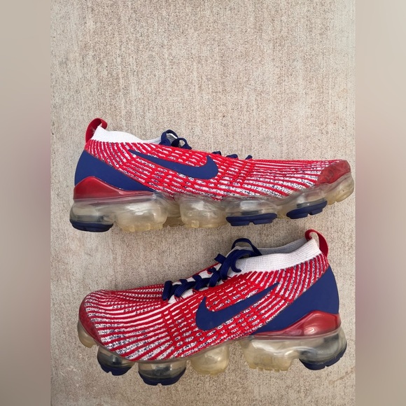 Nike Air Vapormax Flyknit 3.0 Team USA Running Shoes (CW5585-100) Men’s Size 9 - Picture 3 of 8